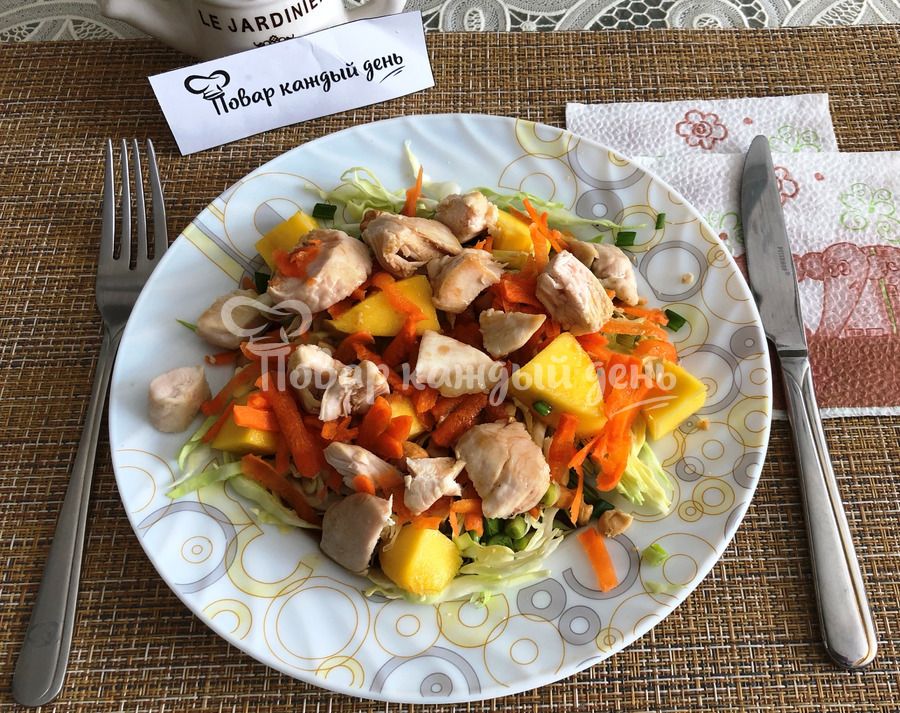 Вкусный улов: салат «Цыпленок Манго Слав» как гастрономическая сенсация