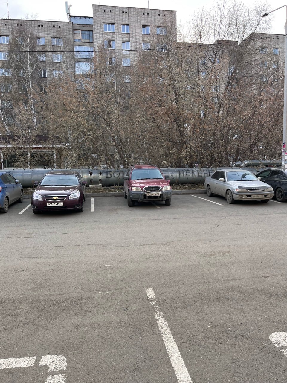 Мастера томской парковки: без доступа к воде или проблемы с геометрией