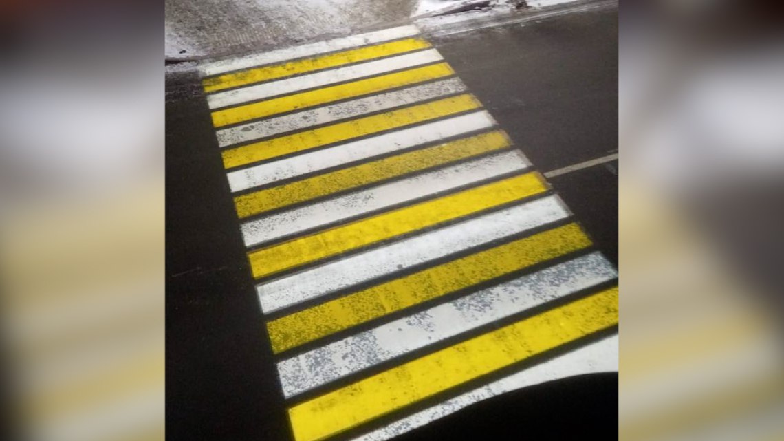 В Томске появилась первая проекционная "зебра"