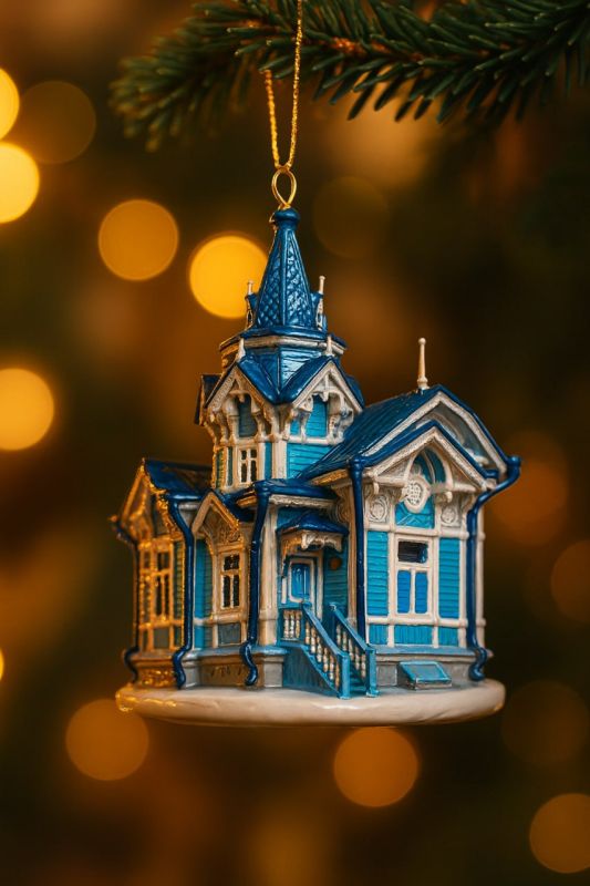 Деревянное зодчество у вас на елке? Почему бы и нет