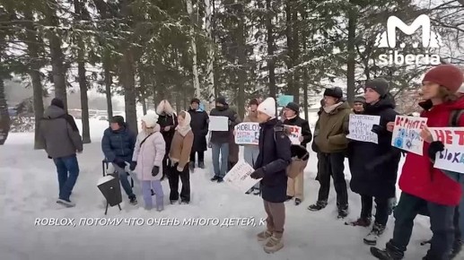 Около 70 человек пришли на пикет против блокировки Roblox в Томске