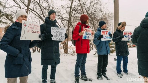 Сегодня на улице Высоцкого прошел согласованный с администрацией города пикет, посвященный блокировке игровой платформы Roblox