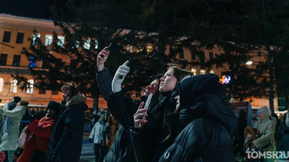 В Томске зажгли огни на главной городской елке В Томске зажгли огни на главной городской елке