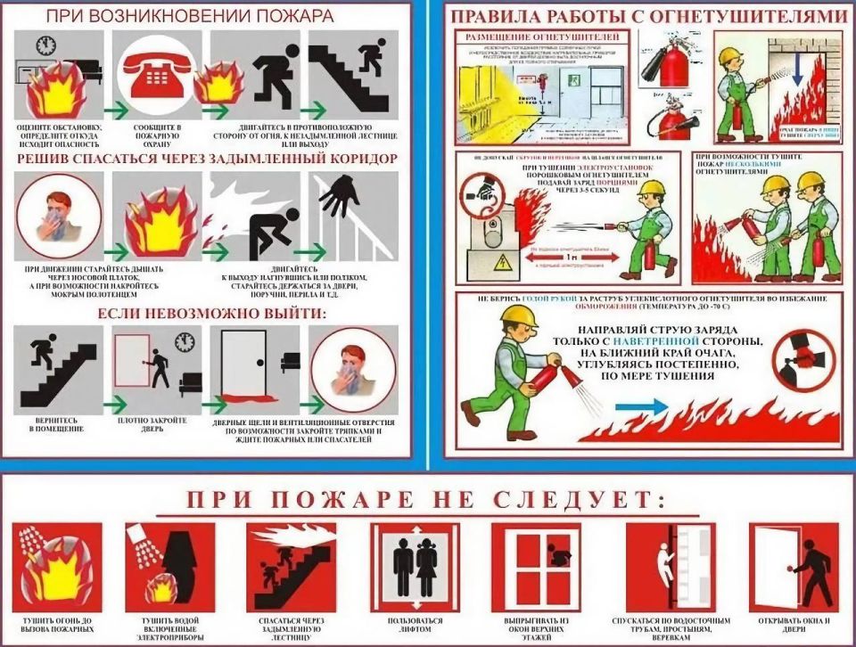 Томичам напоминают алгоритм действий при пожаре