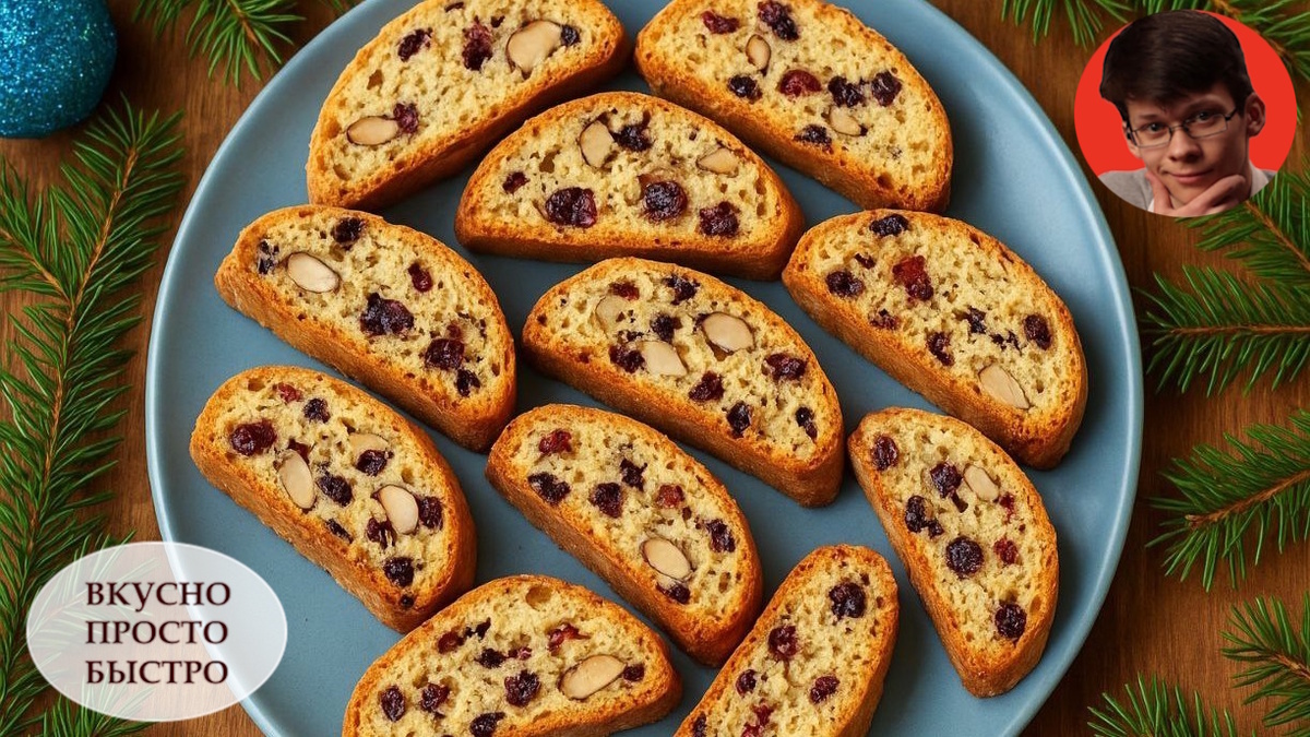 Итальянские кантуччи: хрустящее печенье с миндалём и сушёными ягодами, которое стоит попробовать