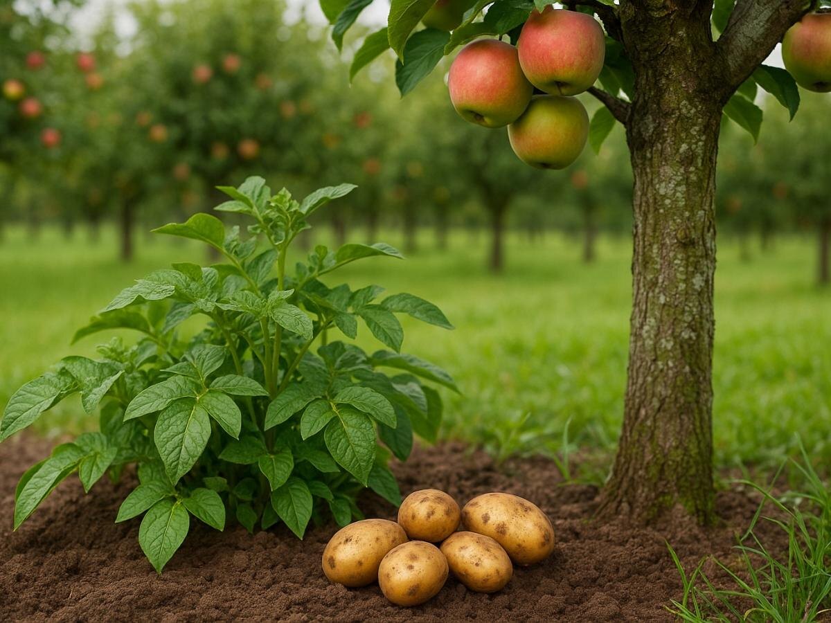 Почему картошке не место под яблонями: риски и альтернативы