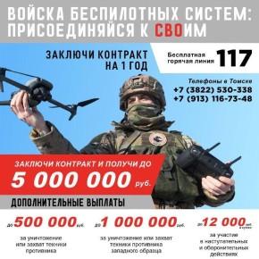 Министерство обороны РФ проводит набор в войска беспилотных систем