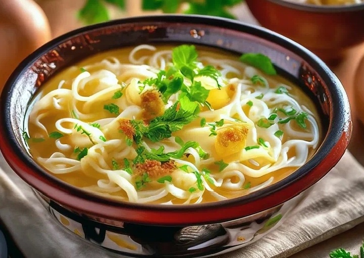 Классик татарской кухни: попробуйте ароматный токмач с курицей