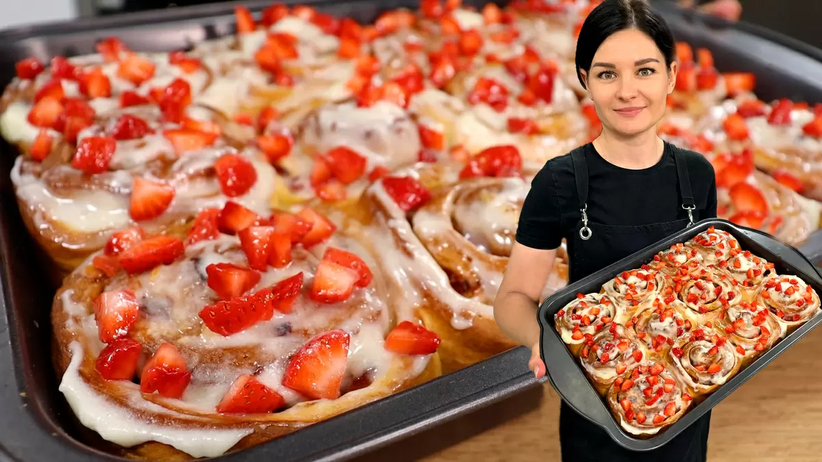 Нежные синнабоны с клубникой: простой рецепт для десертного рая