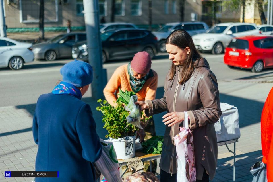 Томичи выносят на продажу первый урожай - фоторепортаж Томичи выносят на продажу первый урожай - фоторепортаж