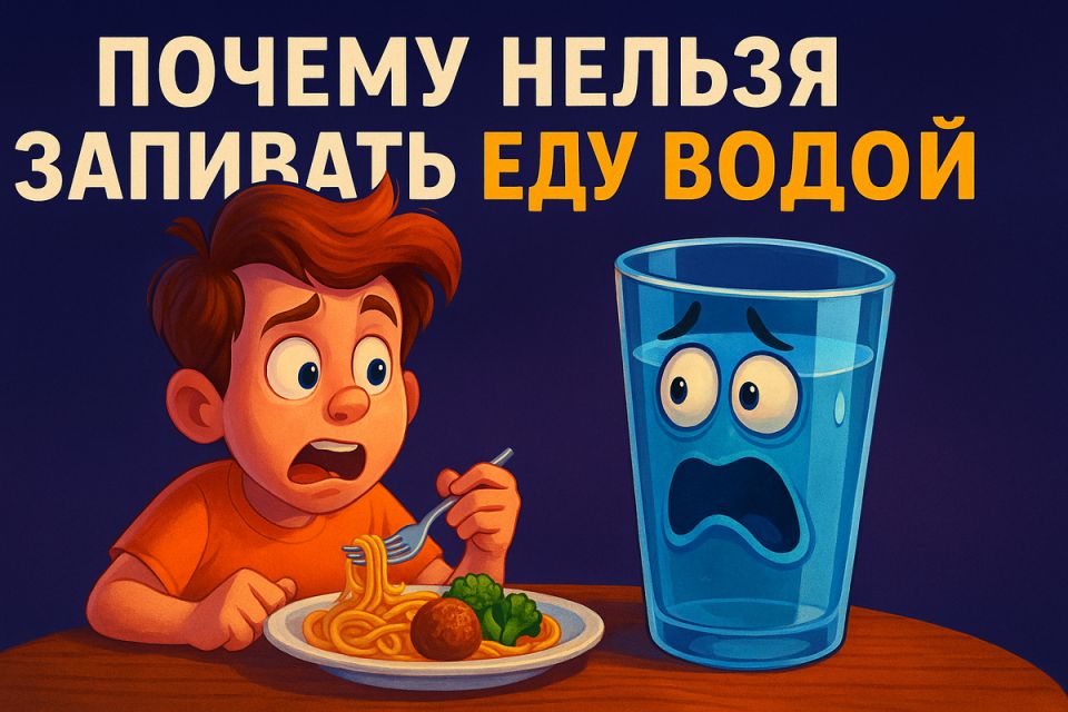 Тайна правильного пищеварения: почему запивать еду не стоит