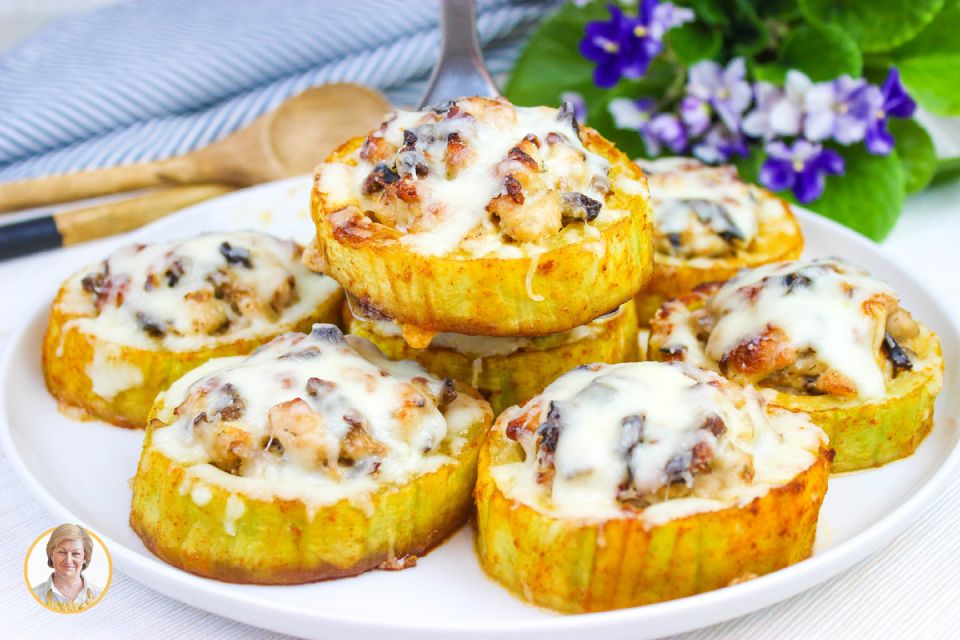 Непревзойденный вкус: кабачки, фаршированные курицей и грибами